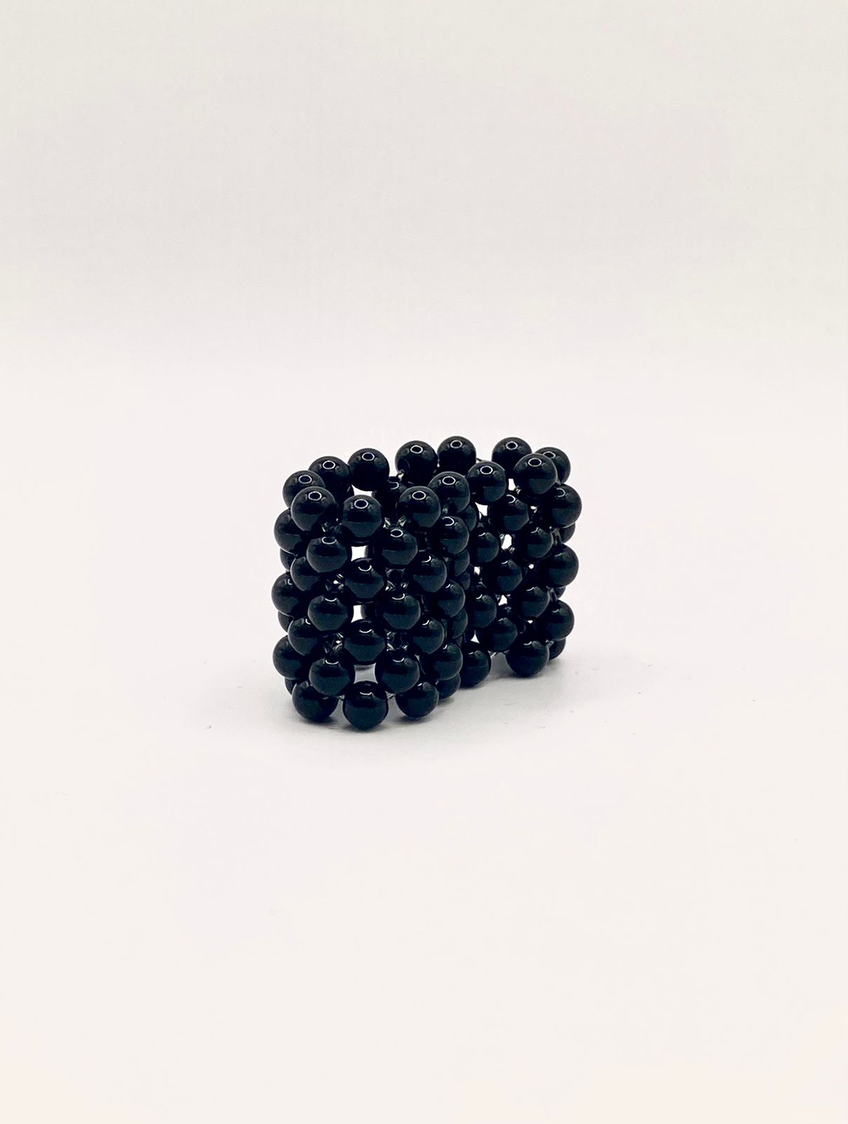Anillo Tejido ónix
