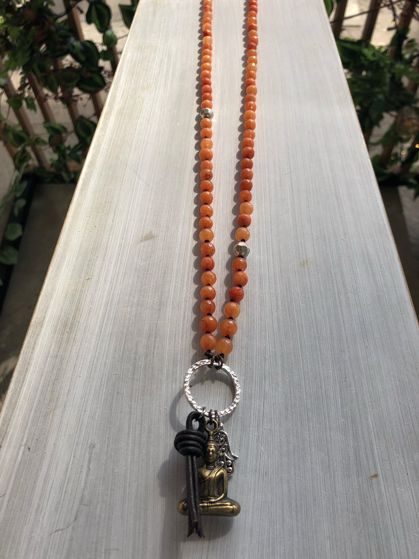 Collar Ágata naranja