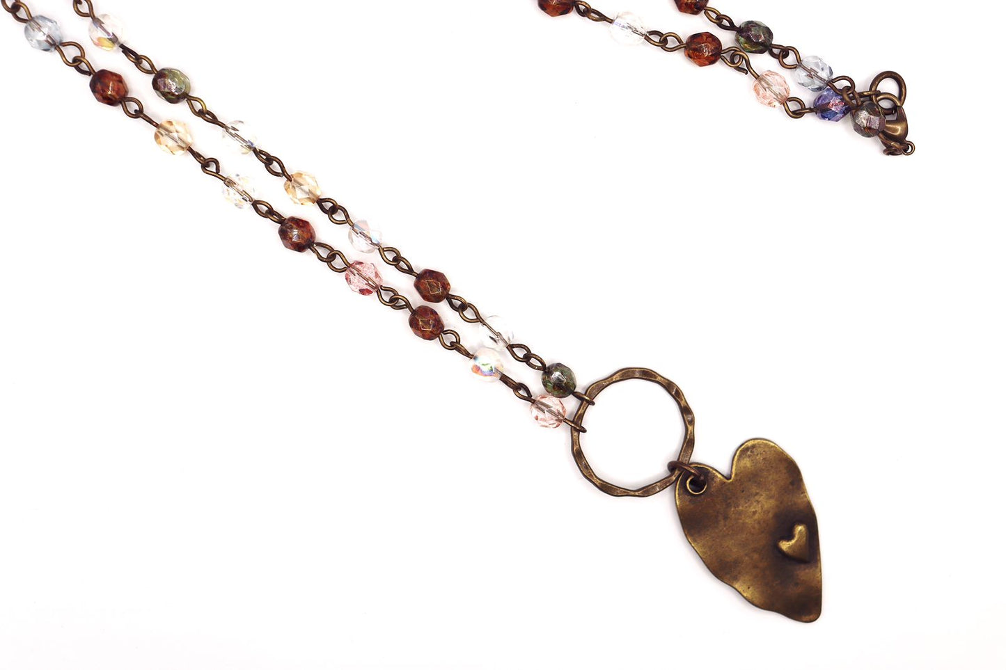 Collar engarzado con dije de corazón