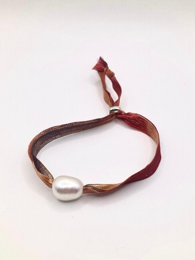 Pulsera Perla con Seda Poliéster