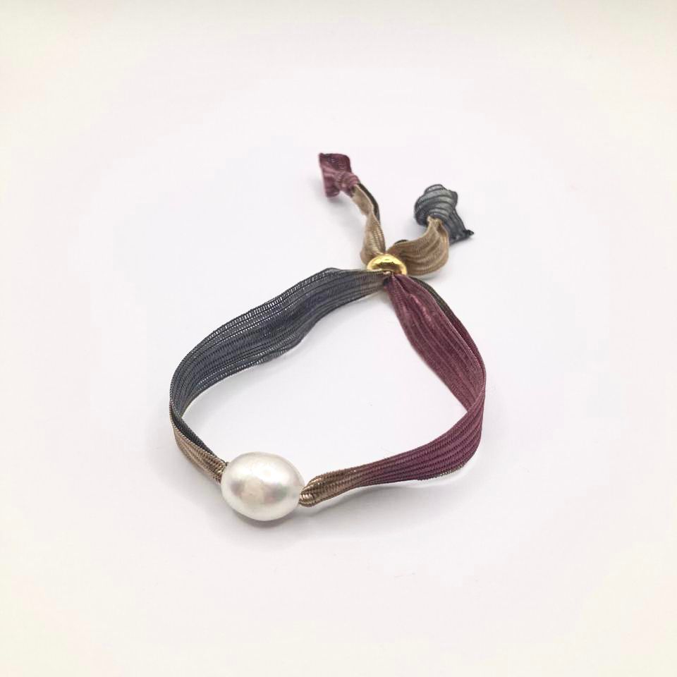 Pulsera Perla con Seda Poliéster
