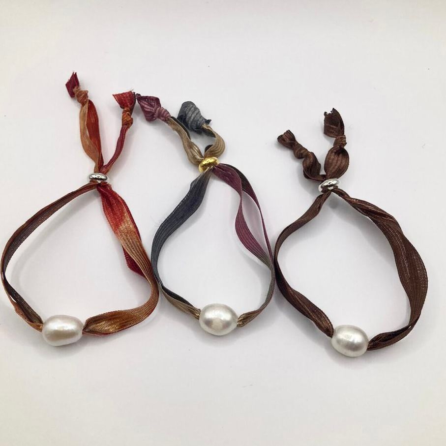 Pulsera Perla con Seda Poliéster