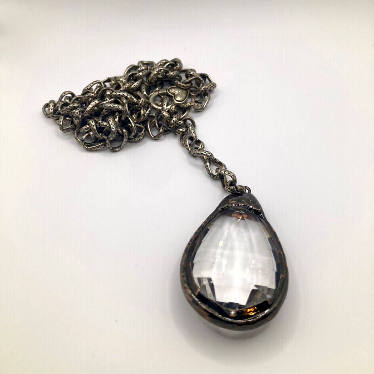 Cadena con Mega Dije de Cristal