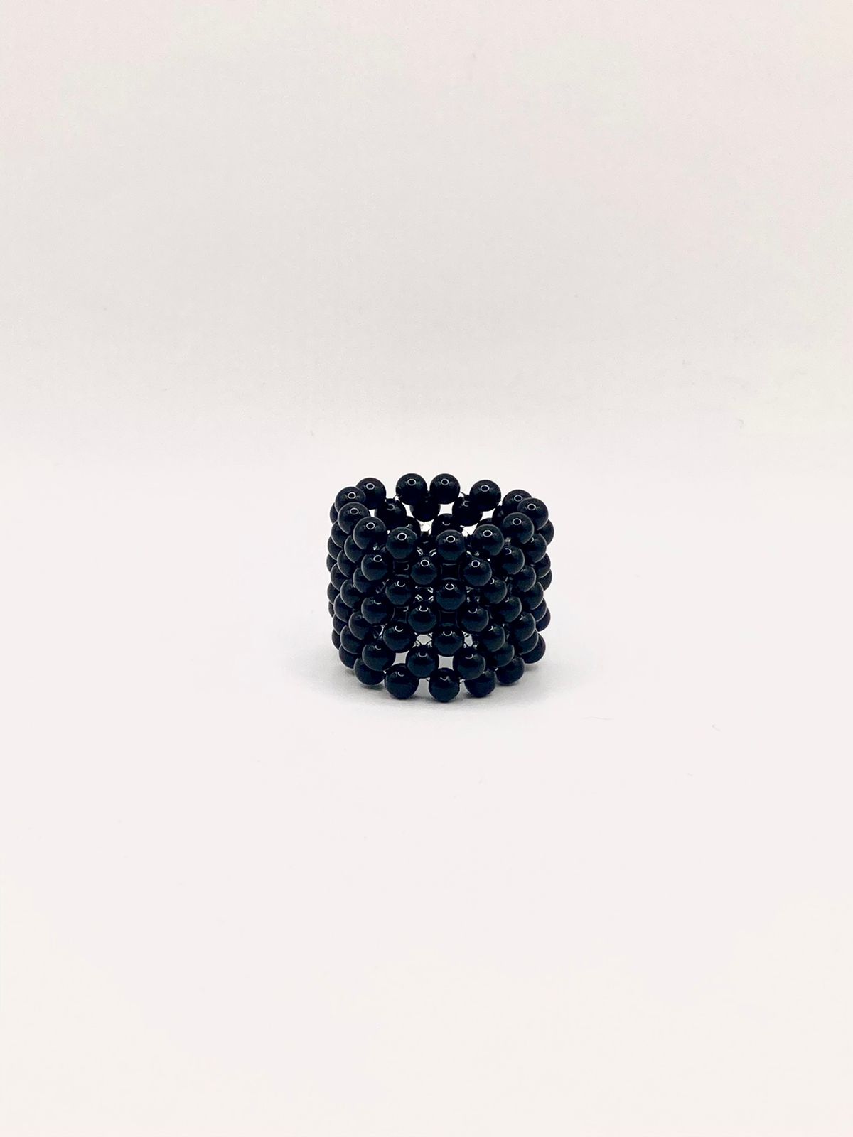 Anillo Tejido ónix