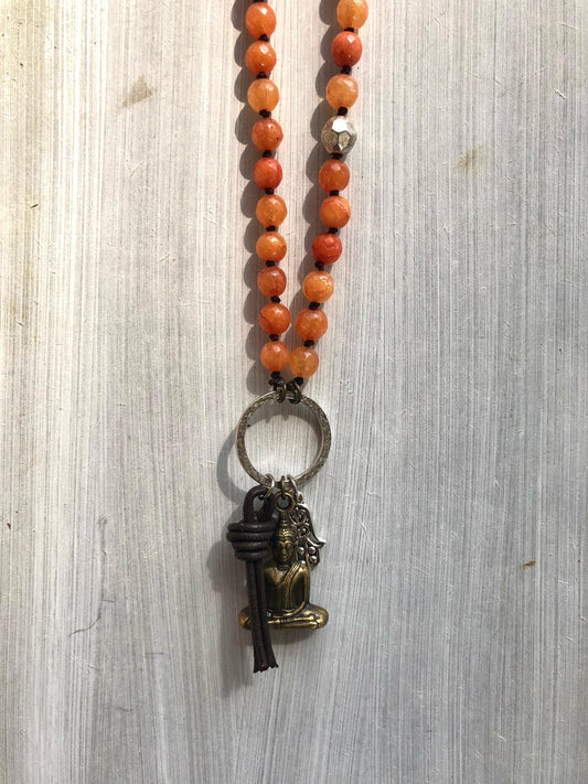 Collar Ágata naranja